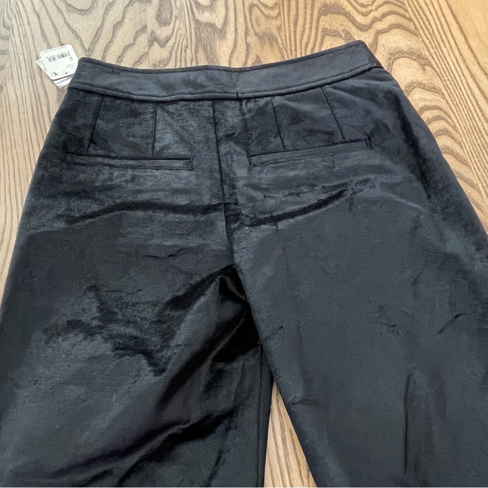 Free People Flare Pants Walk With You Velvet Black Flare Trousers NEW - Picture 8 of 13